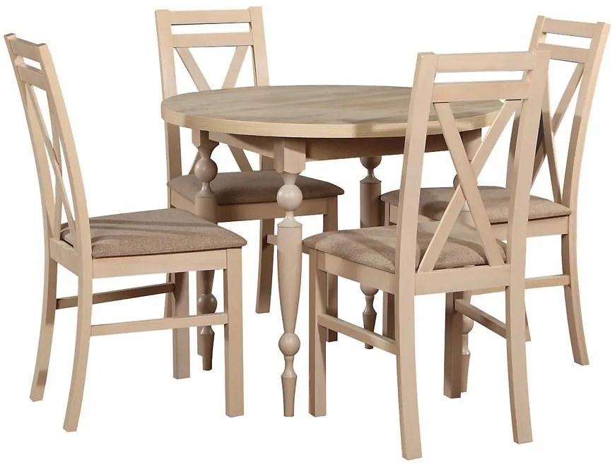 Jedálenská zostava Westa 1+4 st40 fi90 +W114 sonoma