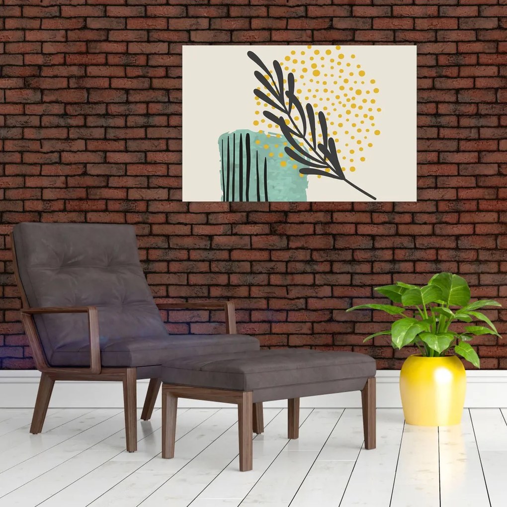 Obraz - Abstraktné listy N⁰3 (90x60 cm)