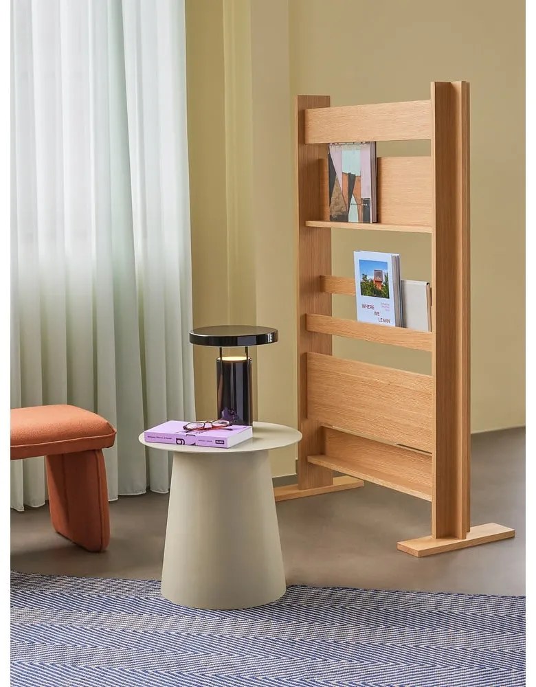 Čierna LED stmievateľná stolová lampa s kovovým tienidlom (výška 28 cm) BringMe – Hübsch