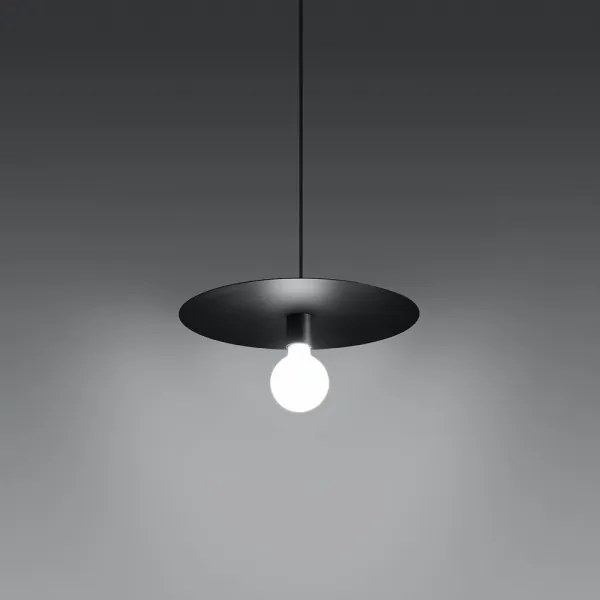 Sollux SL.0853 - Luster na lanku FLAVIO 1xE27/60W/230V čierna