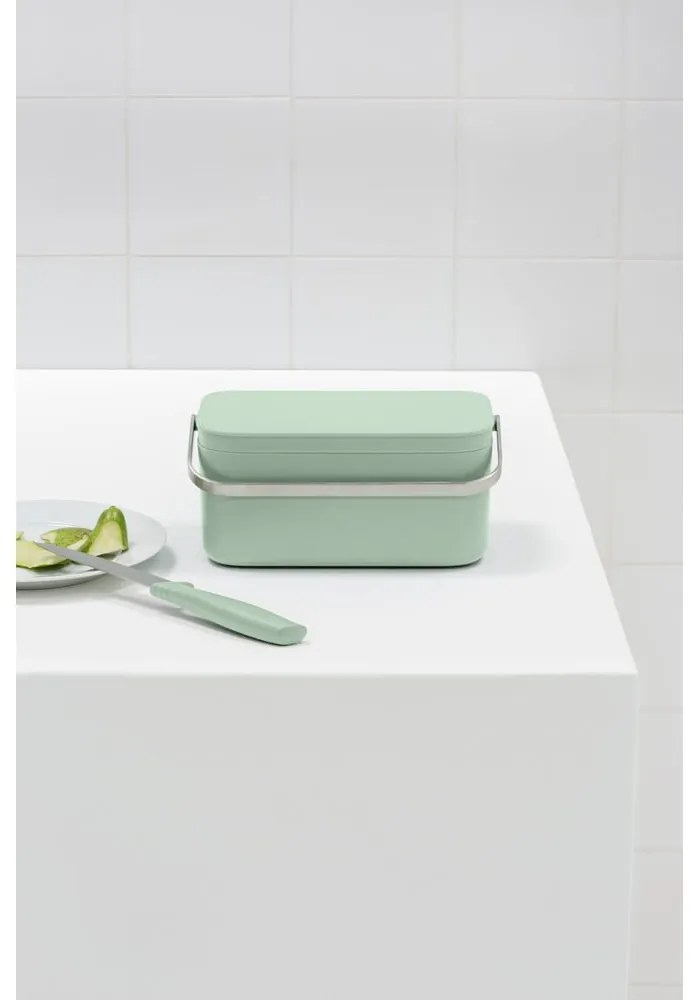 Nádoba na kompostovateľný odpad v mentolovej farbe 1,8 l SinkSide – Brabantia