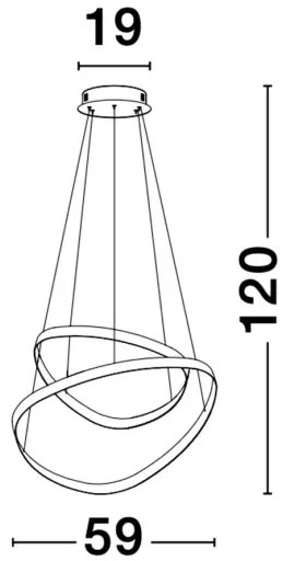 LED luster Aries 59 čierne