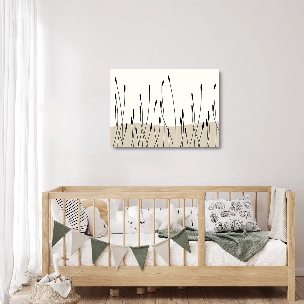 Sklenený obraz - Grafická lúka N⁰3 (70x50 cm)