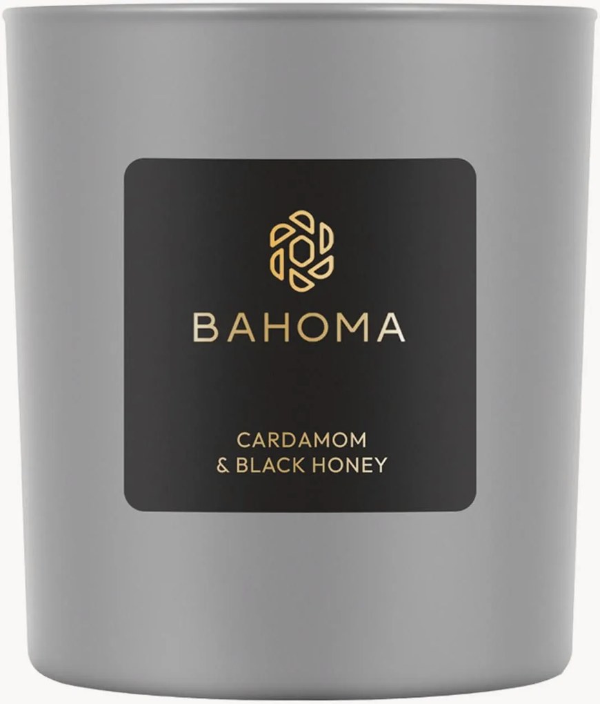 Ručne vyrobená vonná sviečka Ash (Cardamom, Black Honey)