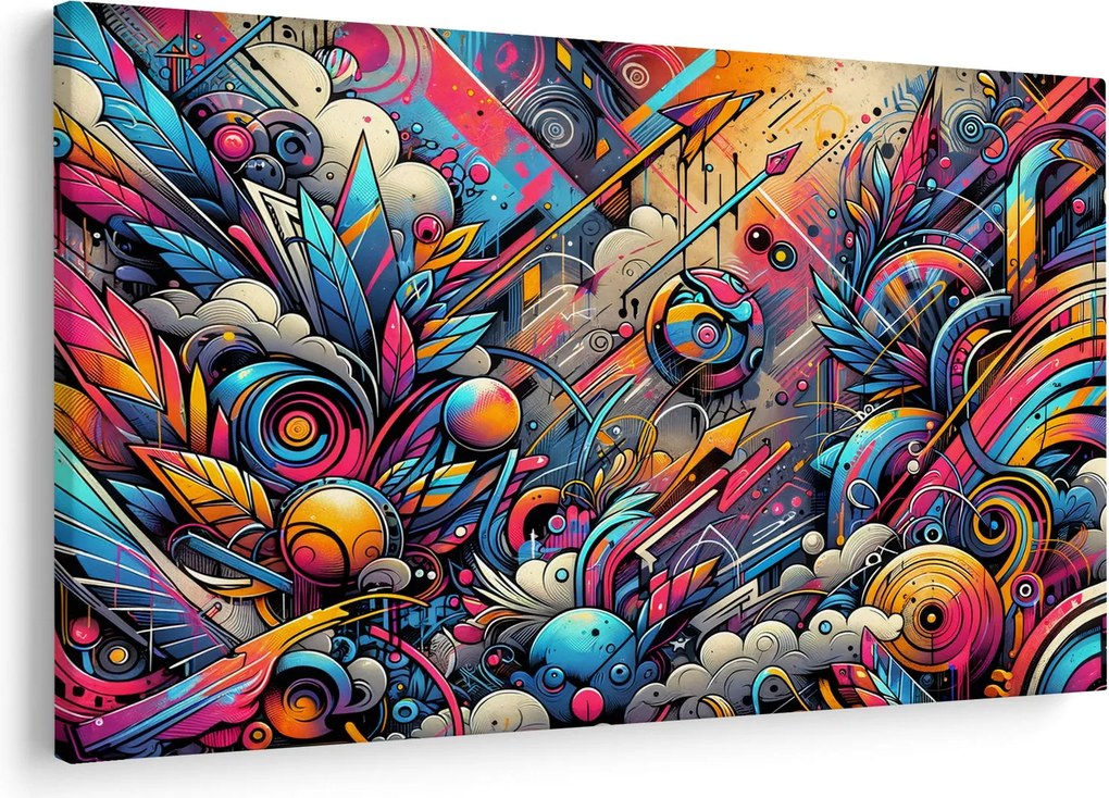 Obraz - Pestrofarebné graffiti (90x60 cm)