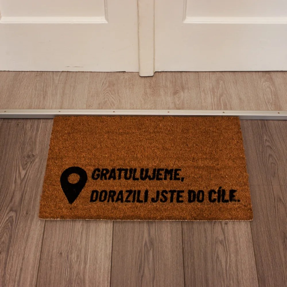 ARÔME HOME Rohožka z kokosových vlákien 40 x 60 cm, Dorazili jste do cíle