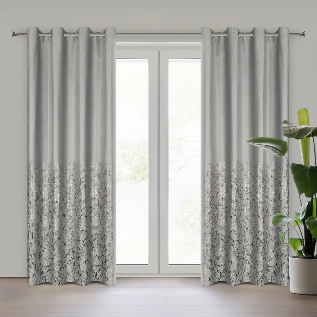 ZATEMŇOVACÍ ZÁVES NA KRÚŽKOCH TORI 140X250 CM VZOROVANÁ