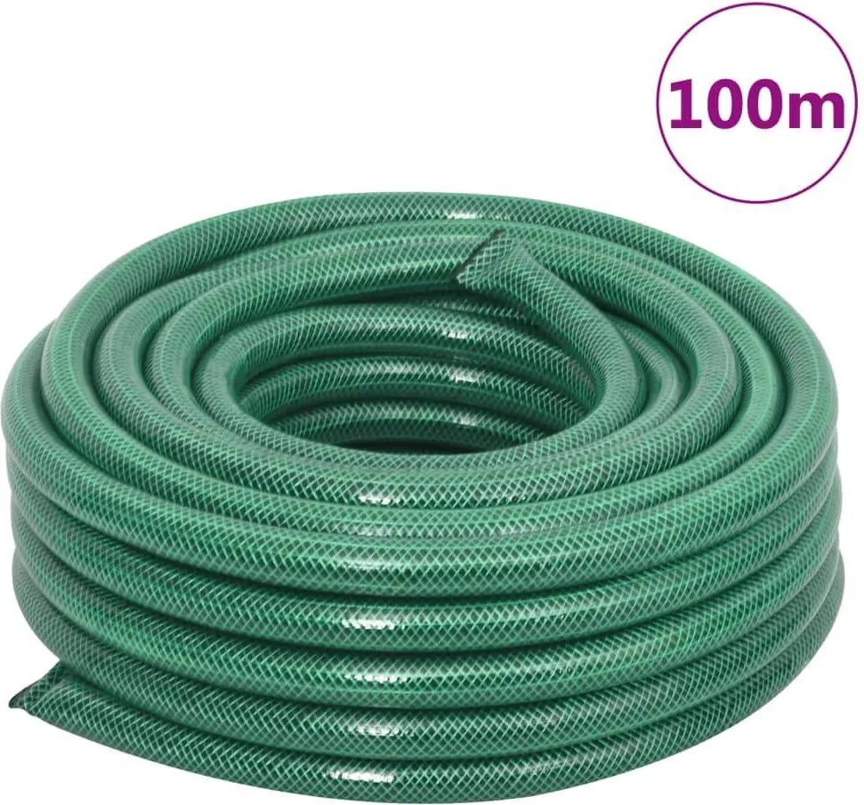 Záhradná hadica so sadou armatúr, zelená 0,75" 100 m, PVC