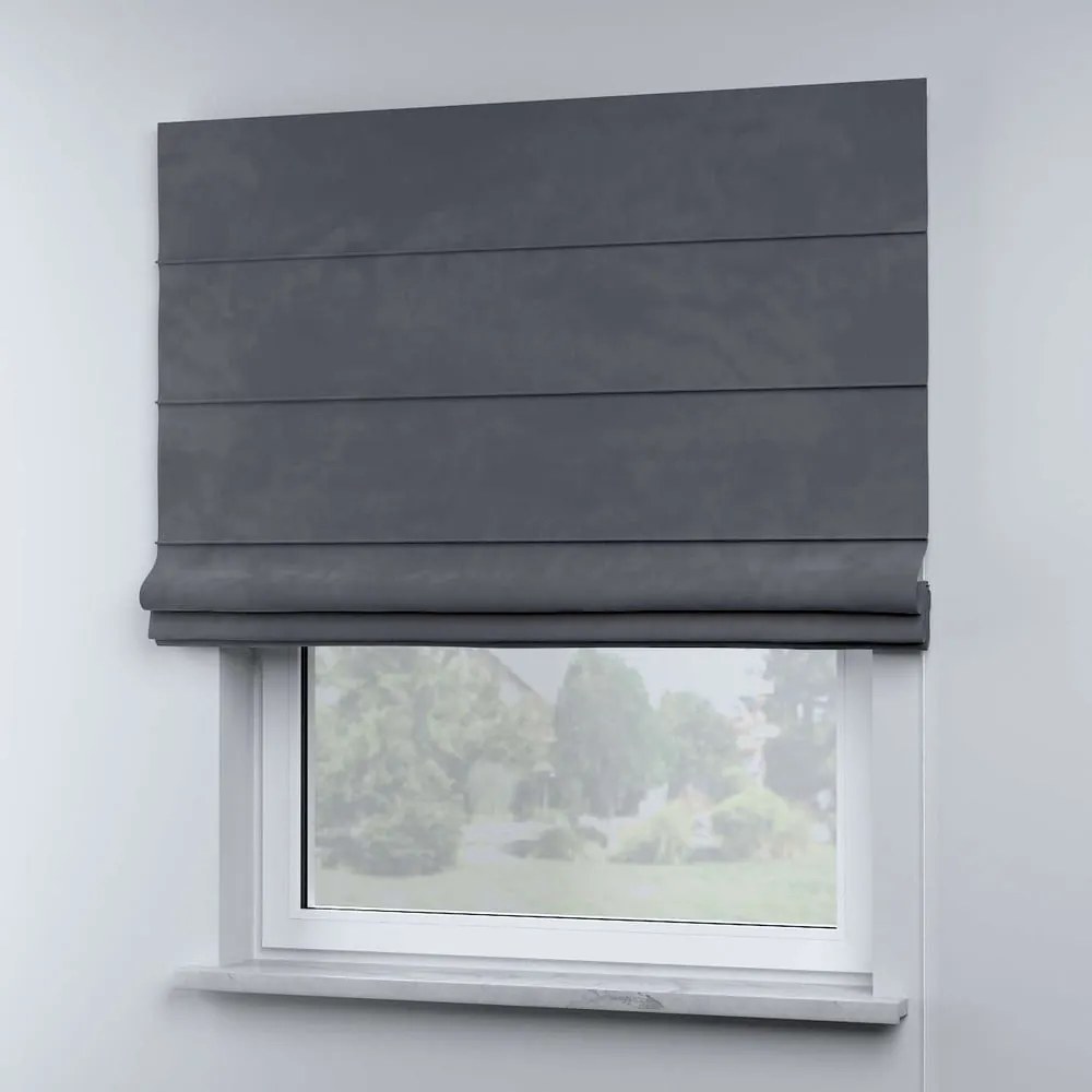 Sivá rímska roleta 170x100 cm Posh Velvet - Yellow Tipi