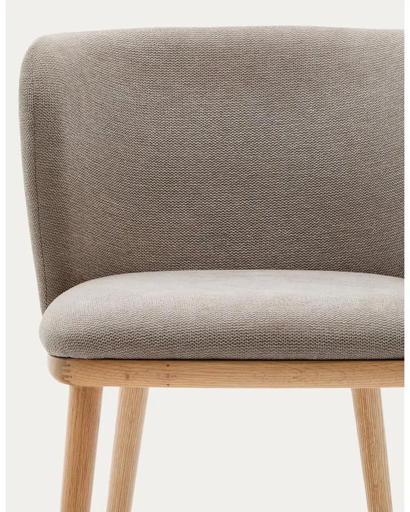 Svetlohnedé čalúnené jedálenské kreslo Ciselia – Kave Home