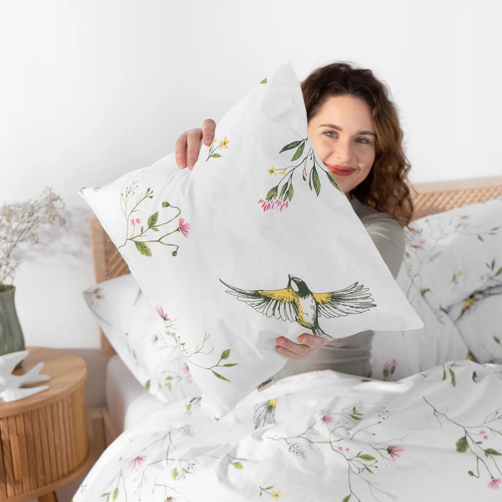 Goldea bavlnené posteľné obliečky - život v prírode 240 x 220 a 2ks 70 x 90 cm