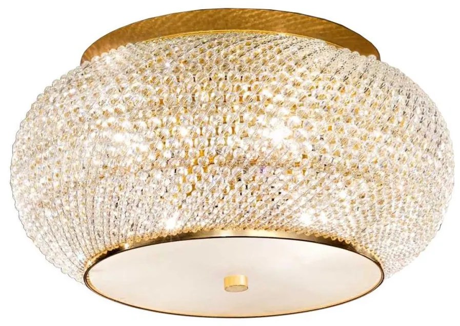 Ideal Lux - Krištáľové stropné svietidlo PASHA 6xE14/40W/230V pr. 40 cm zlatá