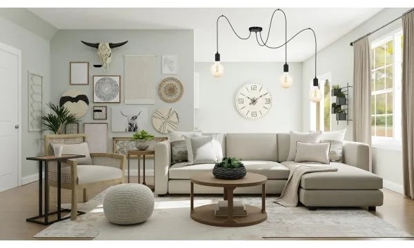 Luster na lanku MIROS 3xE27/60W/230V pavúk čierna