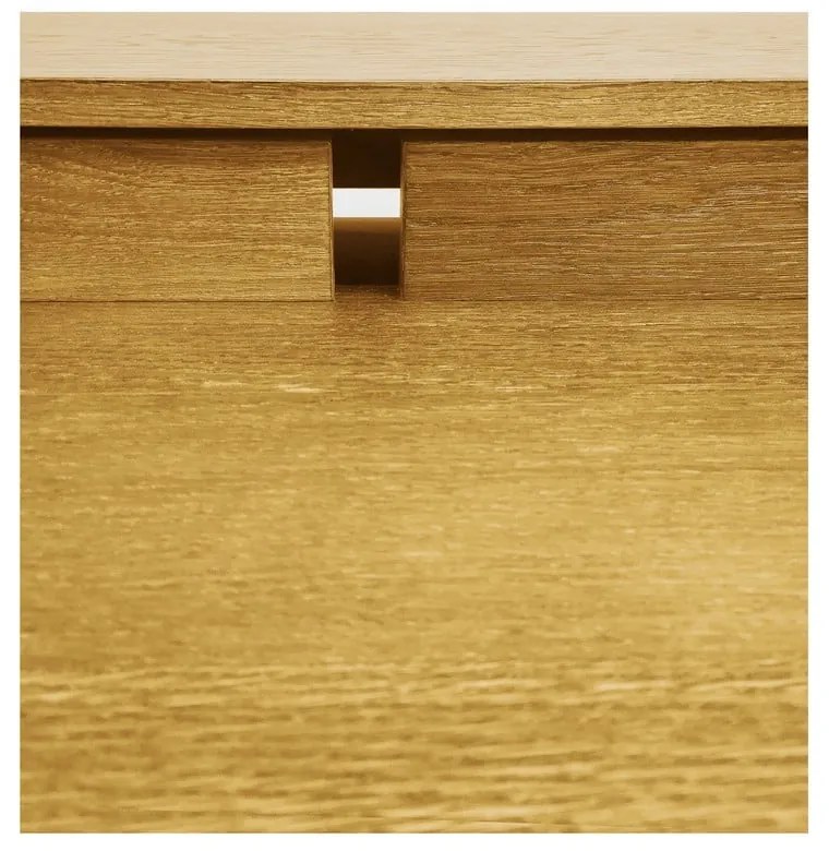 Pracovný stôl v dekore duba so sekretárom 44x115 cm Carteret – Woodman