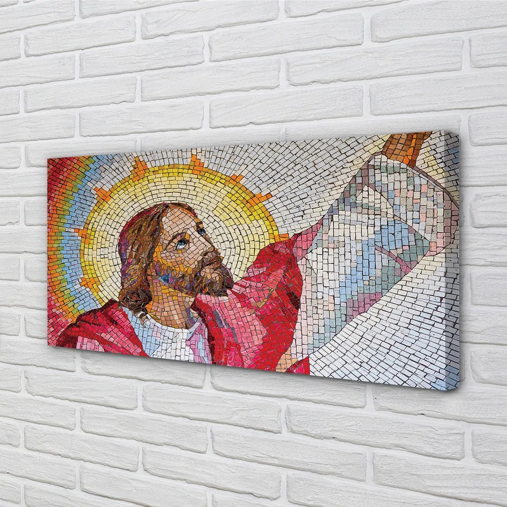 Obraz na plátne mozaika Jesus 120x60 cm