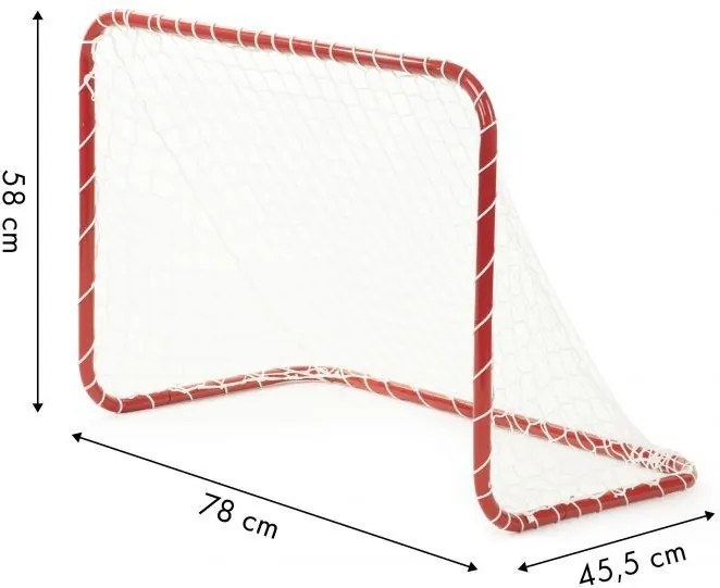 DomTextilu Sada dvoch futbalových bránok 42990 Červená 78 x 58 x 45 cm