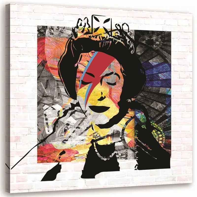 Gario Obraz na plátne Banksy Anglická kráľovná Rozmery: 30 x 30 cm