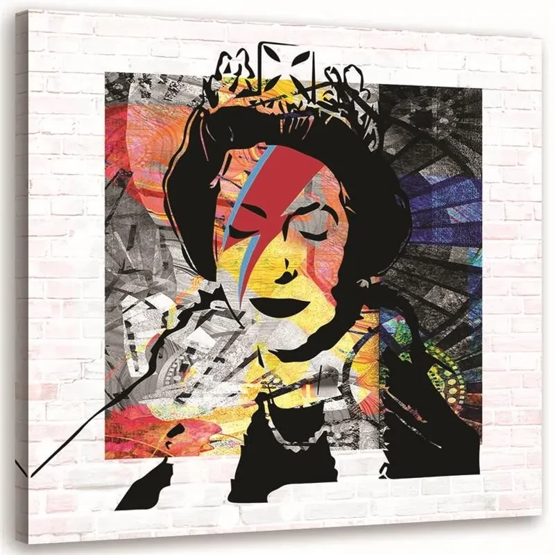 Gario Obraz na plátne Banksy Anglická kráľovná Rozmery: 50 x 50 cm
