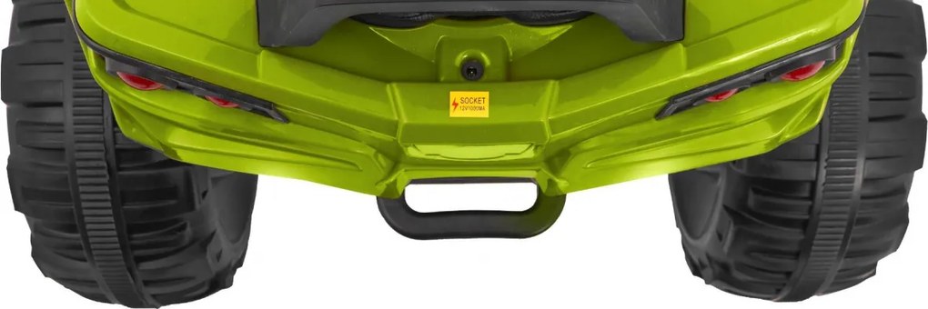 Ramiz Štvorkolka ATV 2,4 GHz na batériový pohon pre deti Zelená + Diaľkové ovládanie + EVA kolesá + MP3 rádio + Pomalý štart