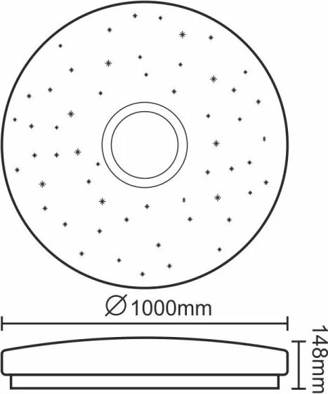 LED Stmievateľné stropné svietidlo LED/150W/230V