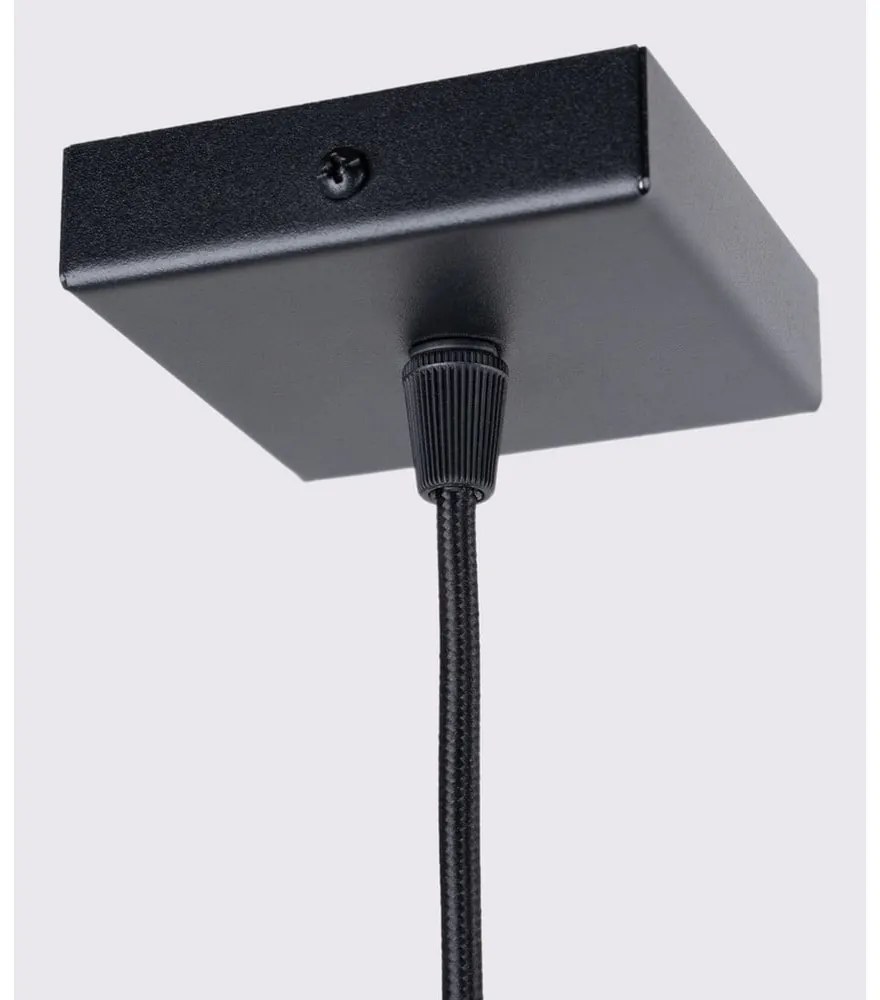 Čierne závesné svietidlo Gleam – Sollux