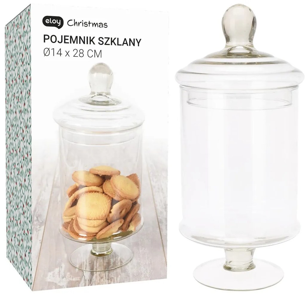 Sklenená nádoba na potraviny Poly, 26x14 cm