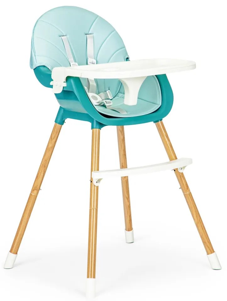 Detská jedálenská stolička 2 v 1 Colby EcoToys modrá