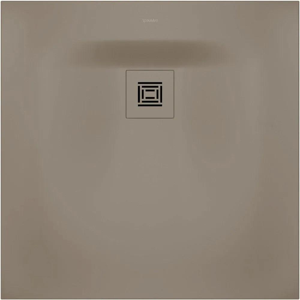 DURAVIT Sustano štvorcová sprchová vanička z materiálu DuraSolid, Antislip, 800 x 800 x 30 mm, matná béžová, 720269640000000