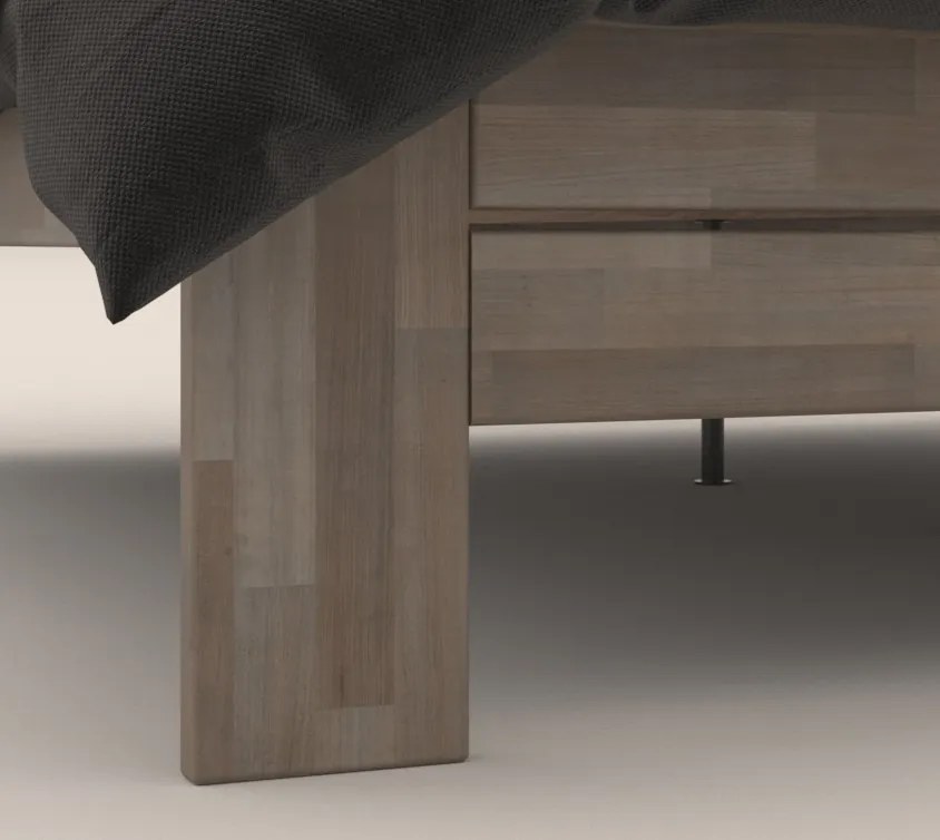 Posteľ Emilia 180x200 cm, šedý buk