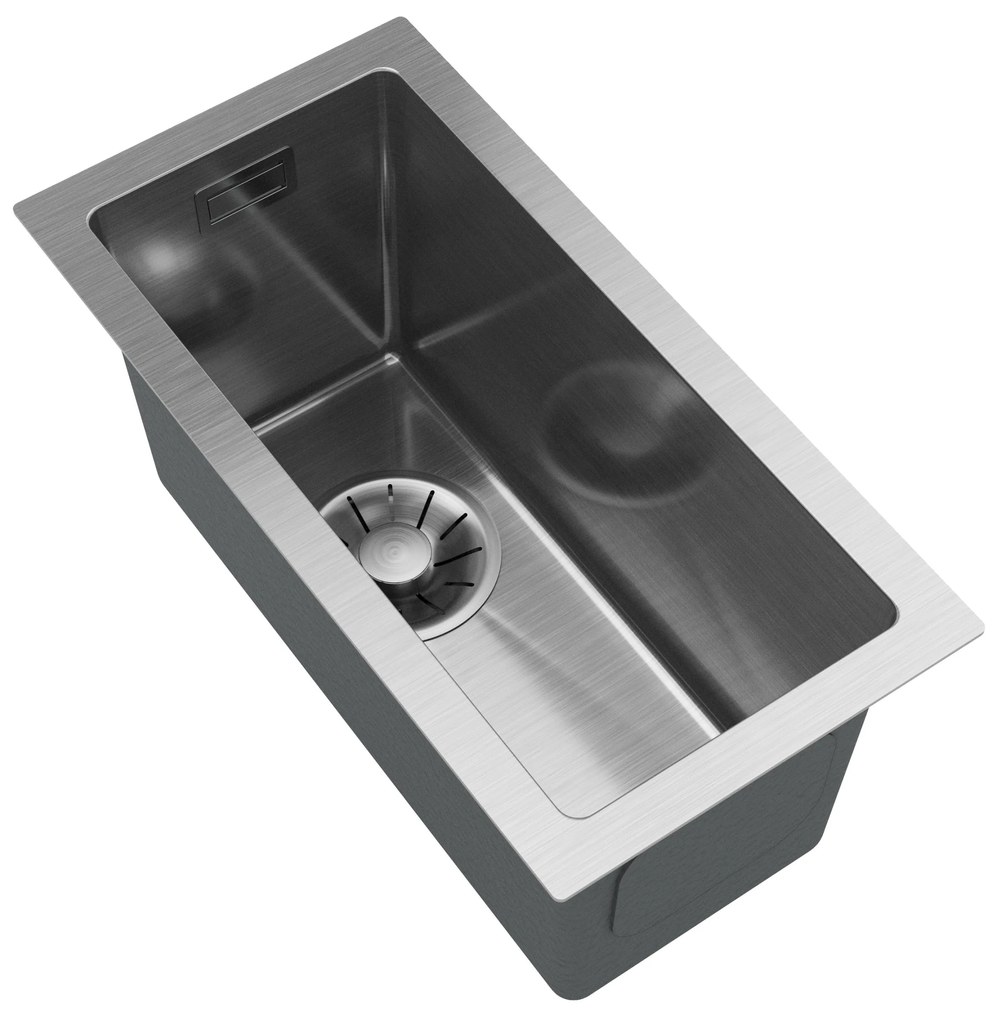 Gamma Gamma, 1-komorový oceľový drez 220x440x210 mm, brúsená oceľ, GMA-S2244-CH