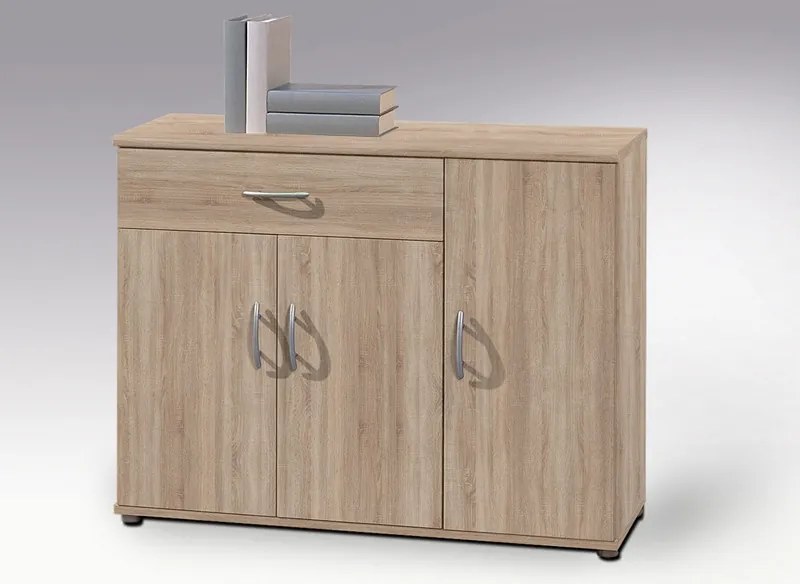 Komoda 3-dverová Lilly, dub sonoma