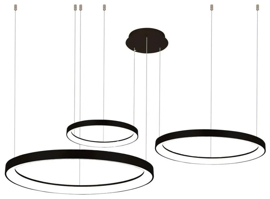 Azzardo AZ5024 - LED Stmievateľný luster na lanku AGNES LED/120W/230V čierna