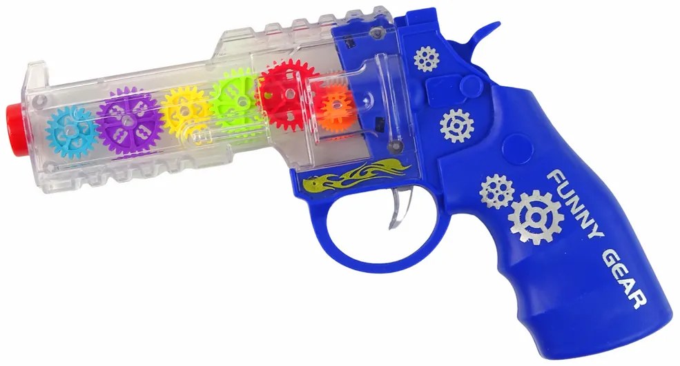 Lean Toys Svetelná pištoľ - modrá