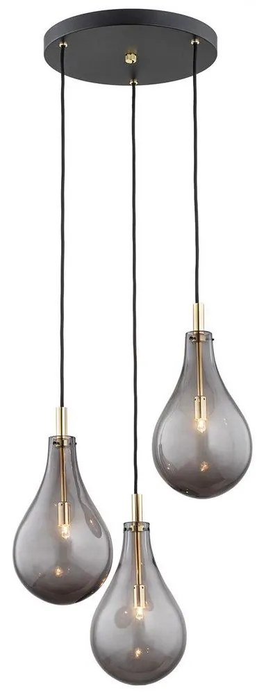 Argon 6105 - Luster na lanku OAKLAND 3xG9/6W/230V čierna