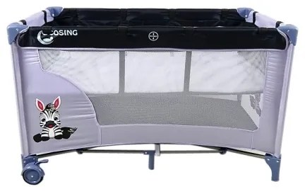 COSING - Cestovná postieľka s polohovaním ADAM Zebra Grey