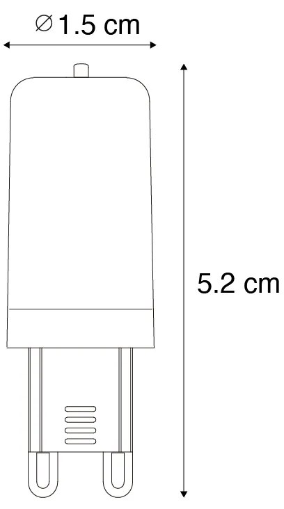 Sada 5 stmievateľných LED žiaroviek G9 3W 280 lm 2700K