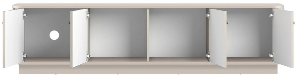 TV stolík Vesper 187 cm 4D - kašmír / zlaté úchyty