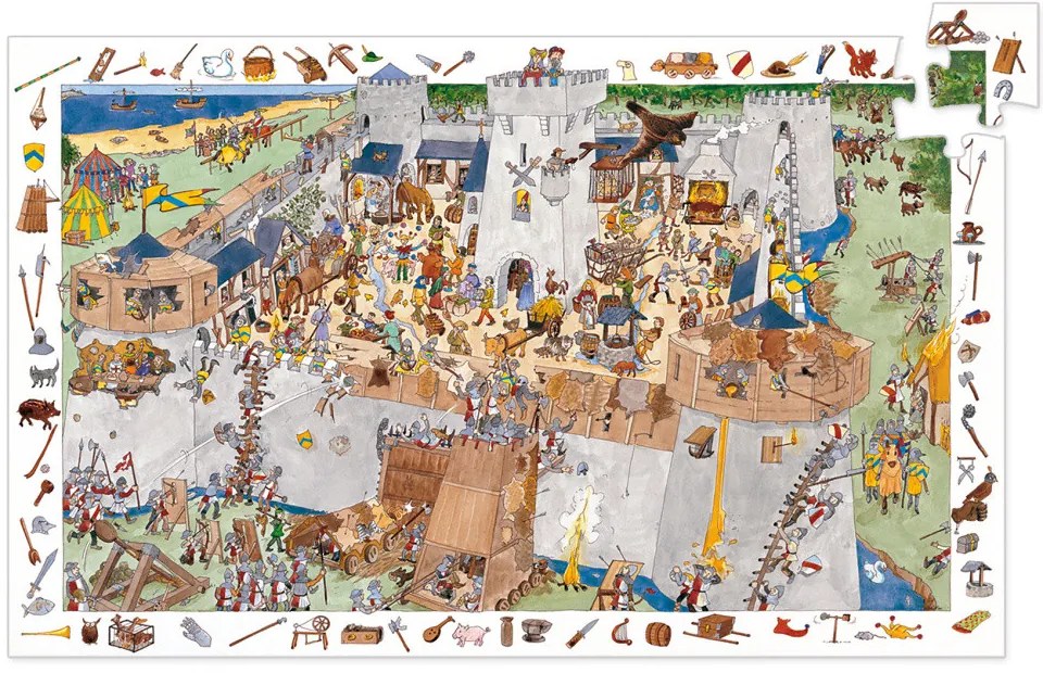 Puzzle - Opevnený hrad - 100 ks