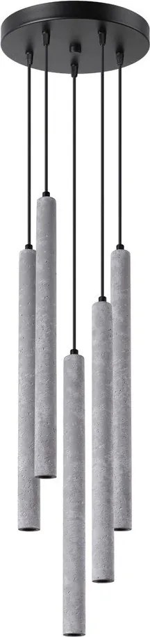 Sivé betónové závesné svietidlo ø 25 cm Fideus – Sollux