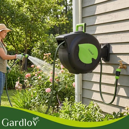 Automatický navijak záhradnej hadice – nástenný navijak s hadicou 30 m