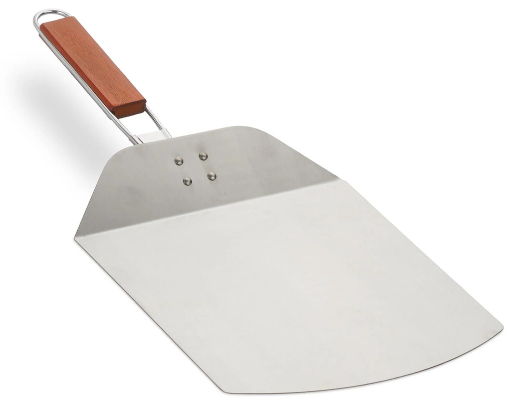 Sklápacia lopata na pizzu RelaxDays RD34250 – nehrdzavejúci kov, drevená rukoväť, 51 cm