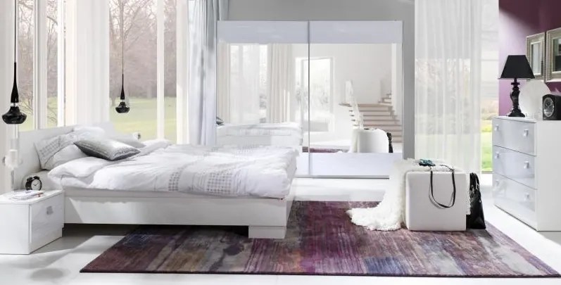 Spálňa Lux stripes Farba: Biela / biely stripes