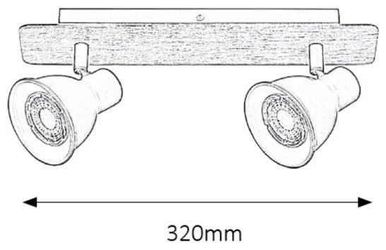 Rabalux 5903 - Bodové svietidlo MAC 2xGU10/15W/230V