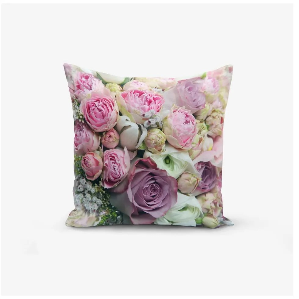 Obliečky na vankúš s prímesou bavlny Minimalist Cushion Covers Roses, 45 × 45 cm
