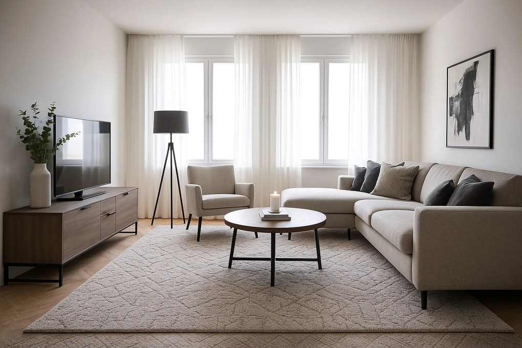 ITC, Koberec metráž Bossanova 39, na mieru, šíře 4m, šedá, filc, chodba / predsieň