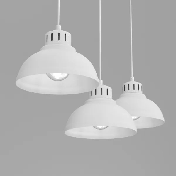 Luster na lanku SVEN 3xE27/15W/230V biela
