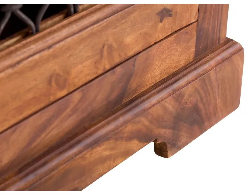 furniture-nabytek.cz - Masívny príborník Merlin II, lakovaný, hnedý – 180×45×90 cm