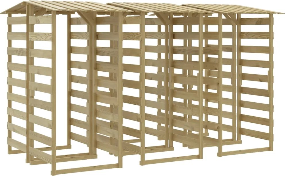 vidaXL Pergola so strechami 6 ks100x90x200 cm impregnované borovicové drevo