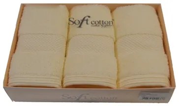Soft Cotton Darčeková sada malých uterákov DELUXE Krémová