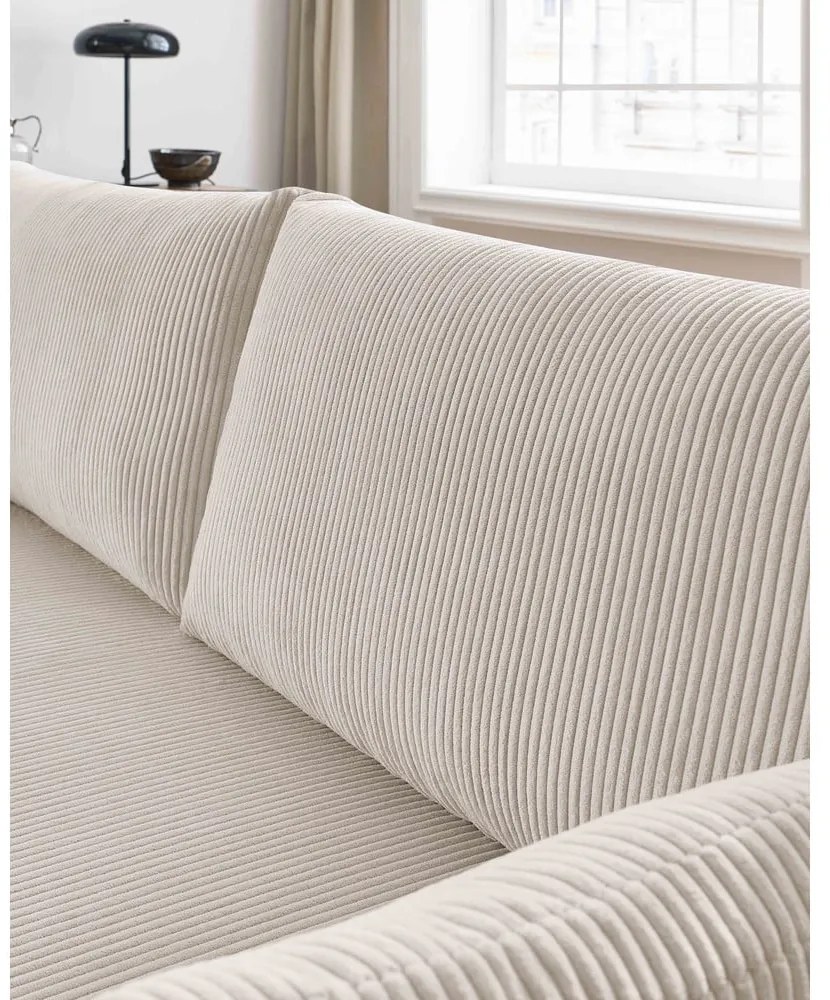 Béžová menčestrová rozkladacia pohovka 211 cm Marcel – Bobochic Paris